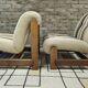 Pair of 1970s loop wool lounge chairs