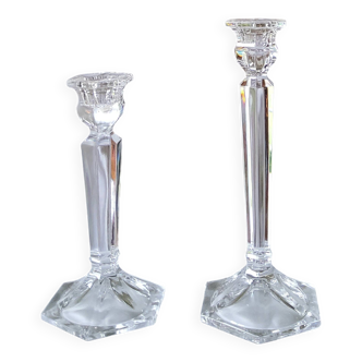 Pair of crystal candlesticks