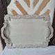 Patinated metal tray linen