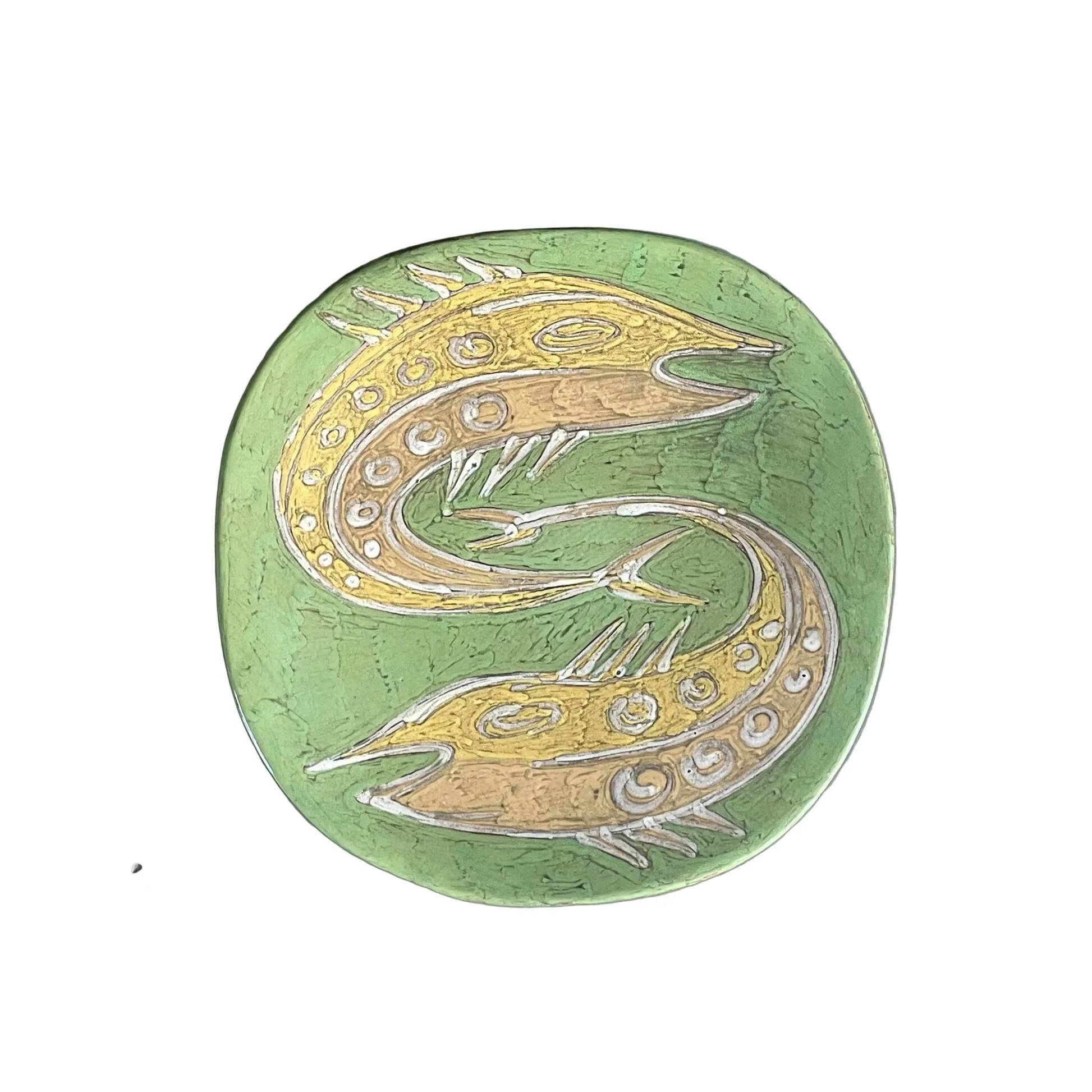Hungarian art ceramic wall plate 1960-1970