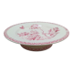 Cake dish on foot in iron earth of Gien model Pink hawthorn