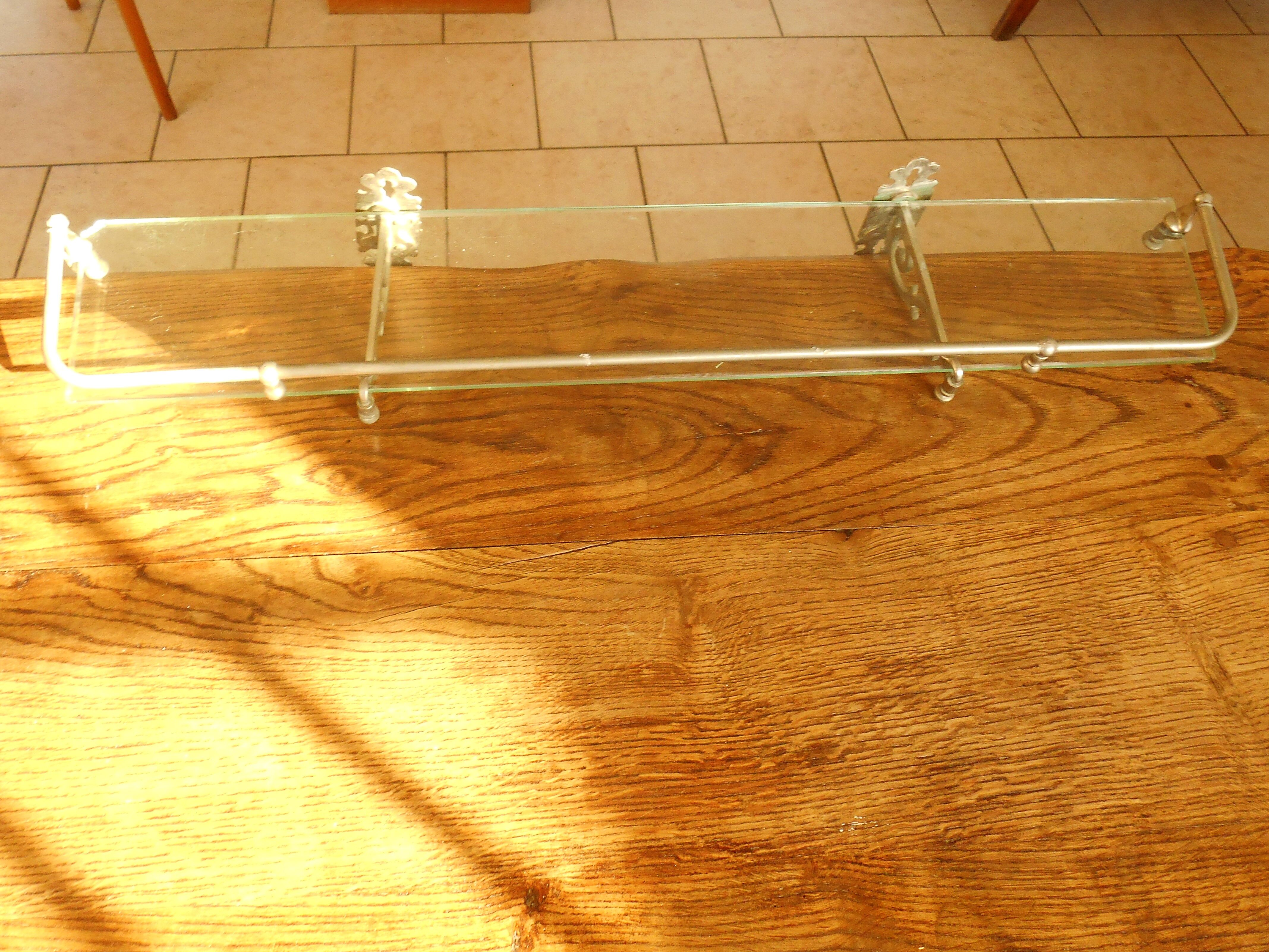 Glass bathroom shelf