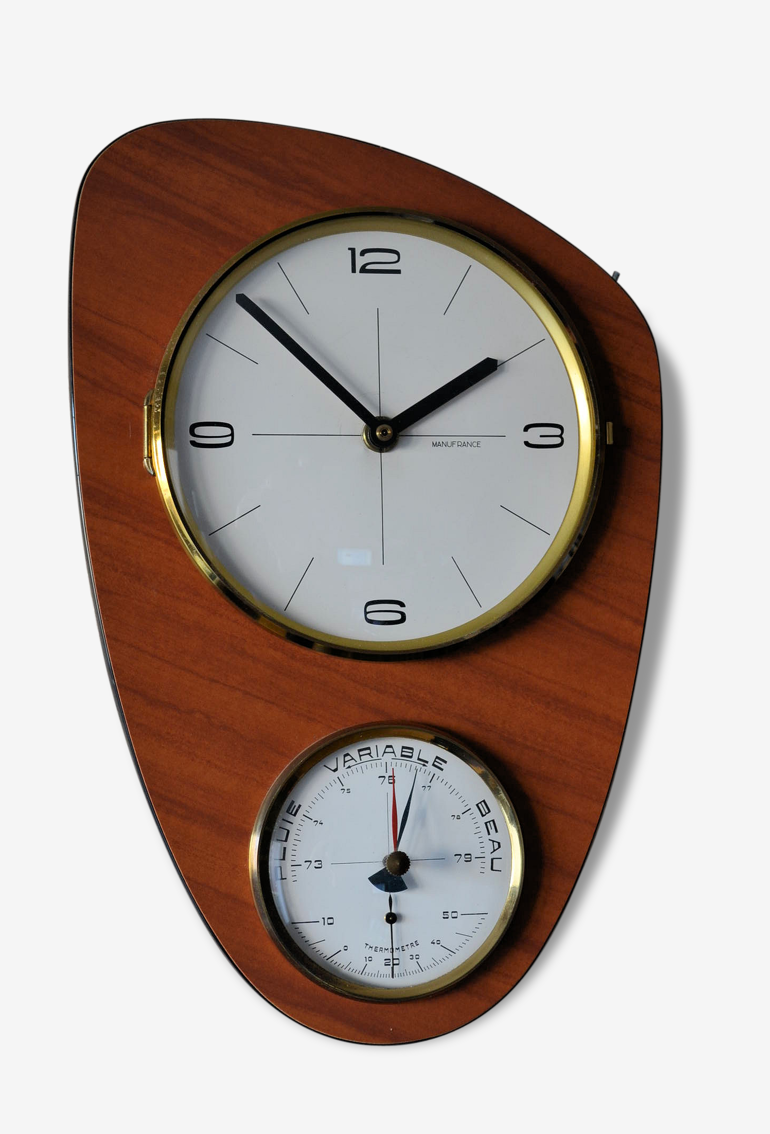 Horloge baromètre formica vintage "Manufrance" | Selency