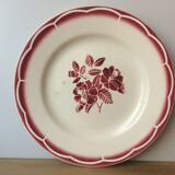 Round dish Digoin Sarreguemines décor Marsac
