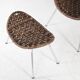 Chaise d’appoint en corde et son ottoman