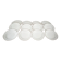 Set of 12 white earthenware dessert plates with a gold rim from Sarreguemines.