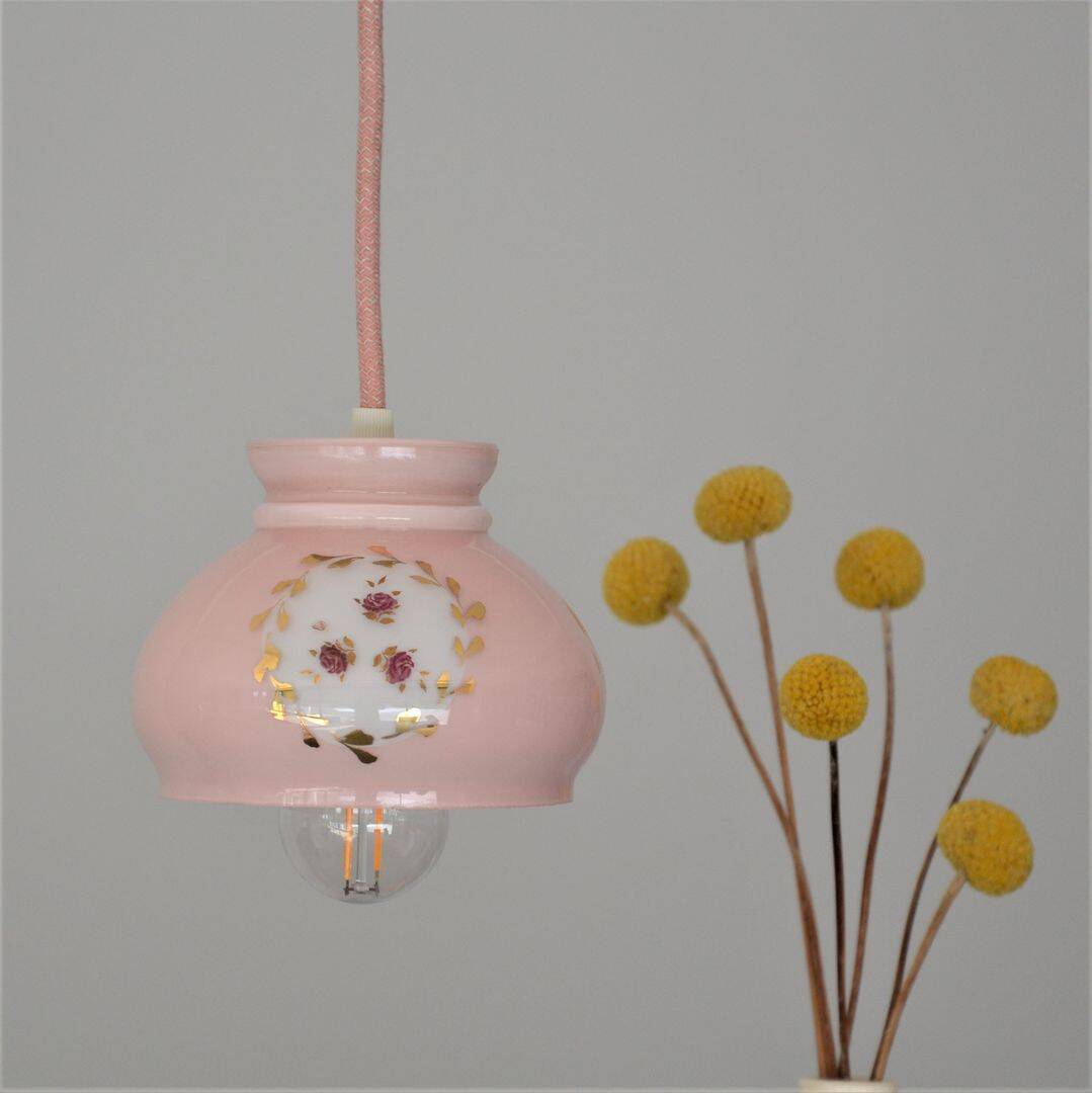 Pink vintage stroller