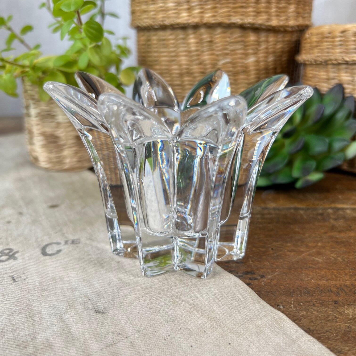 Crystal candle holder "flower"
