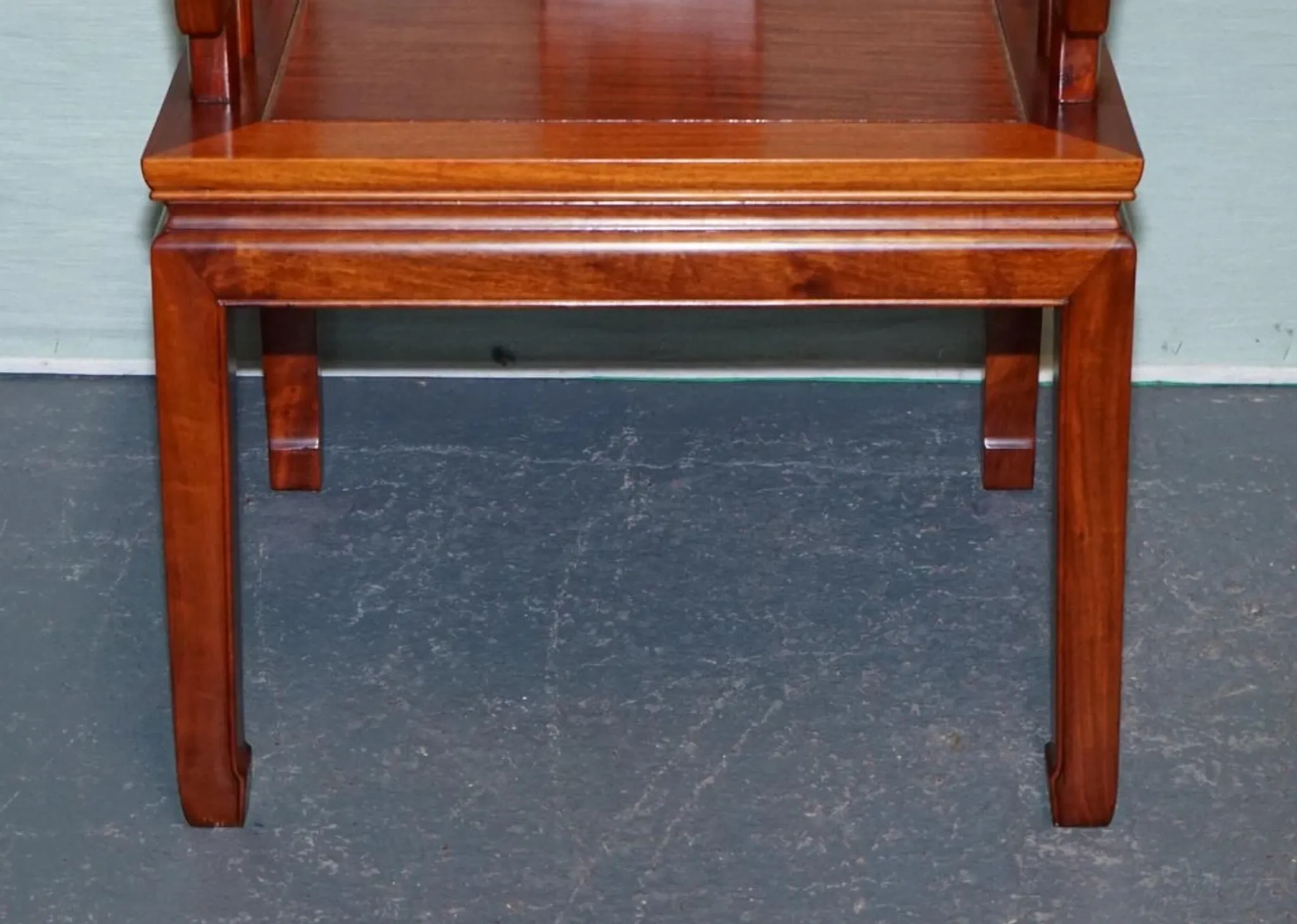 Vintage Oriental Armchair in Carved Teak, China