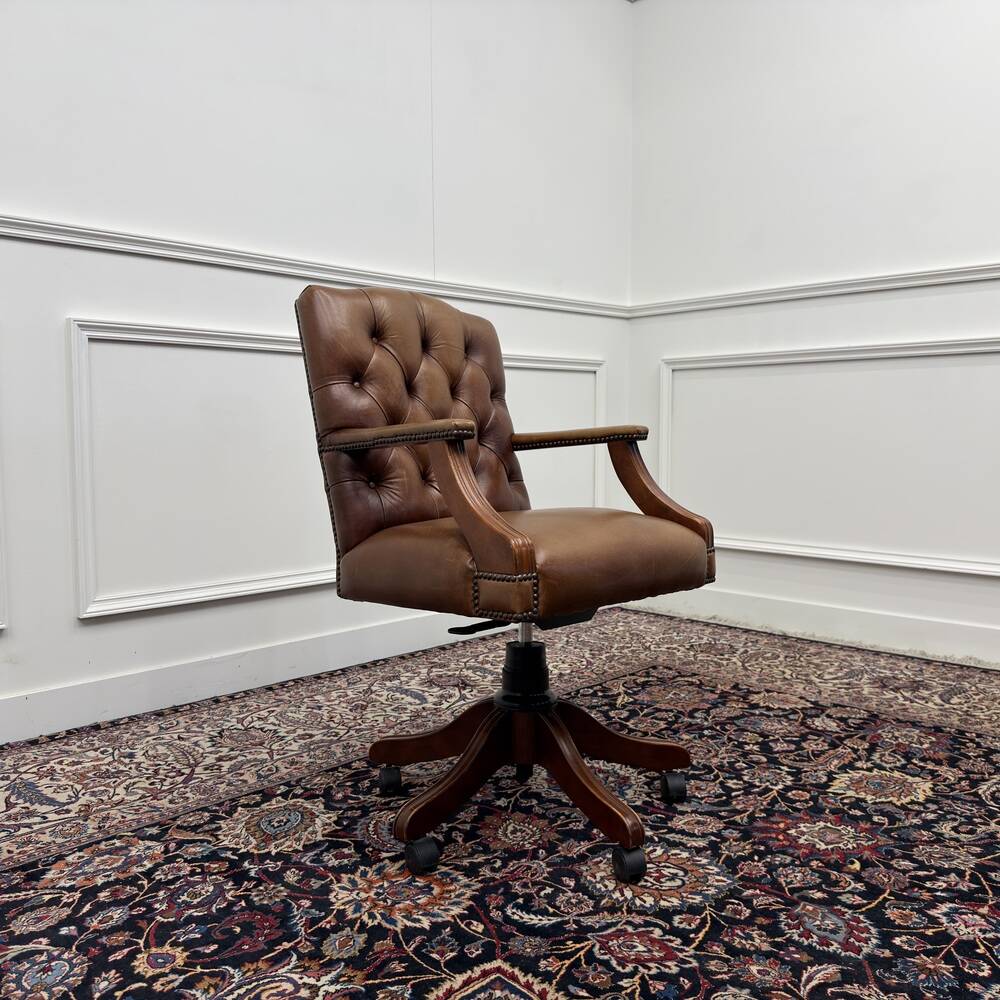 Brown Chesterfield President Office chair
