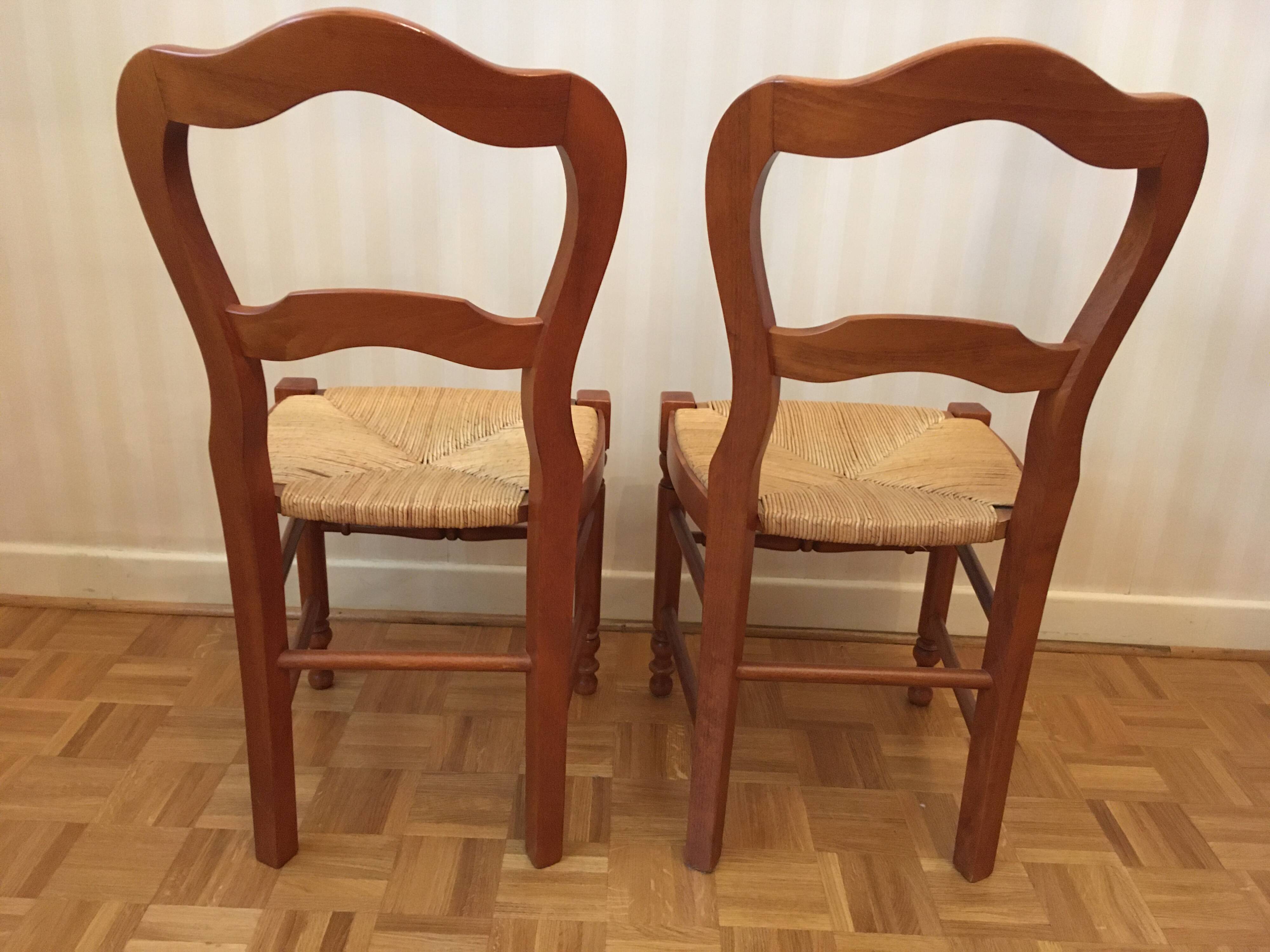 Set of 2 Baumann straw chairs