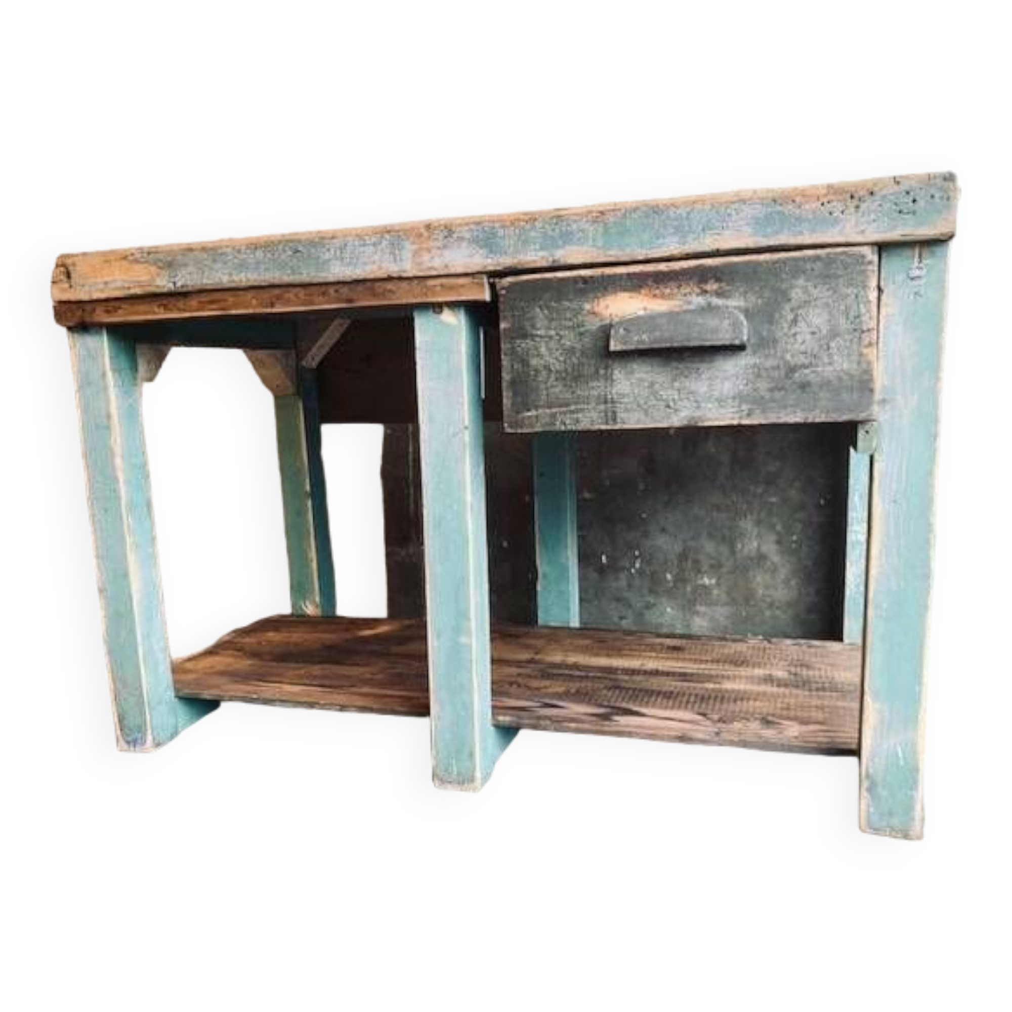 Mint green workbench