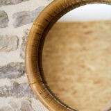 Round bamboo mirror 32cm