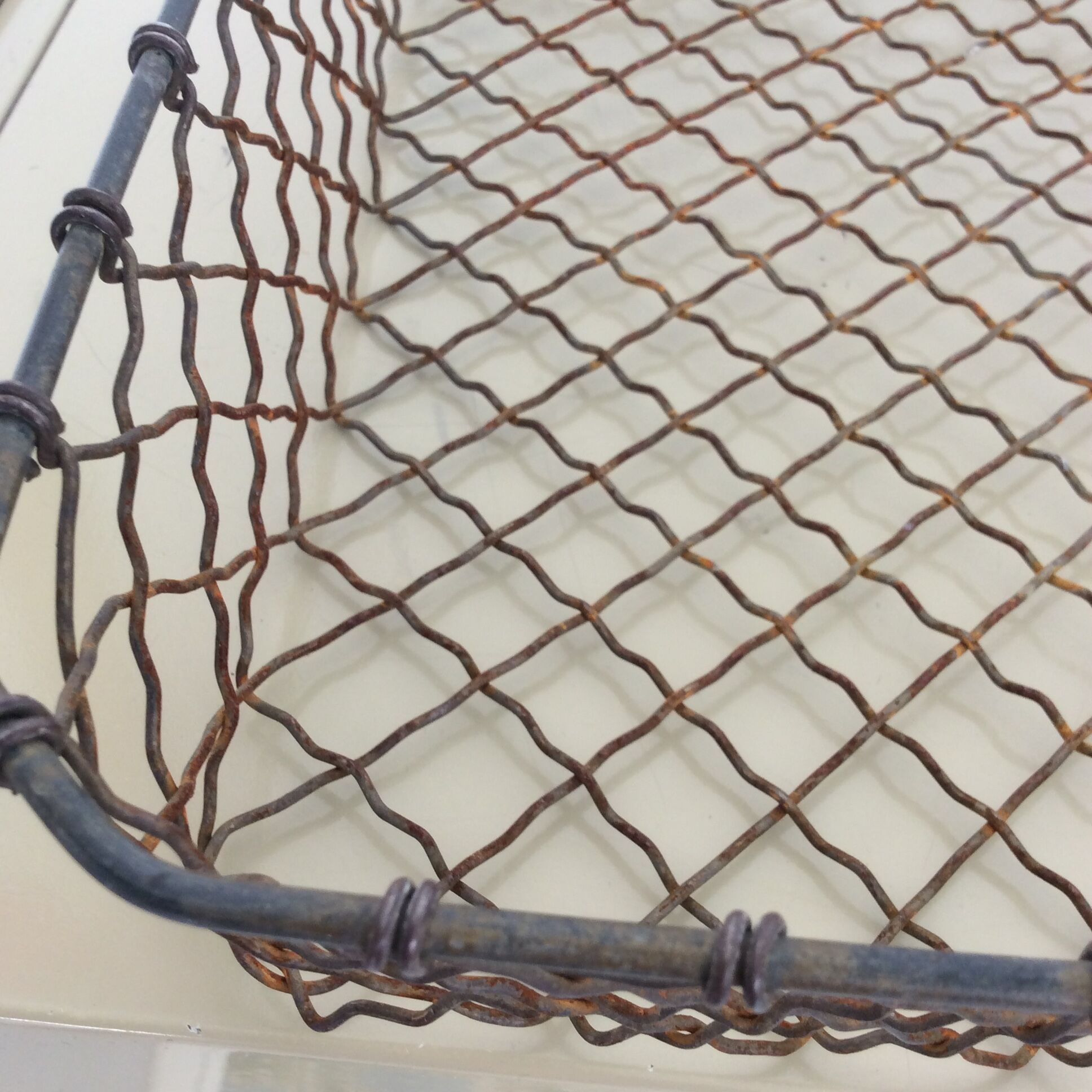 Metal office storage basket