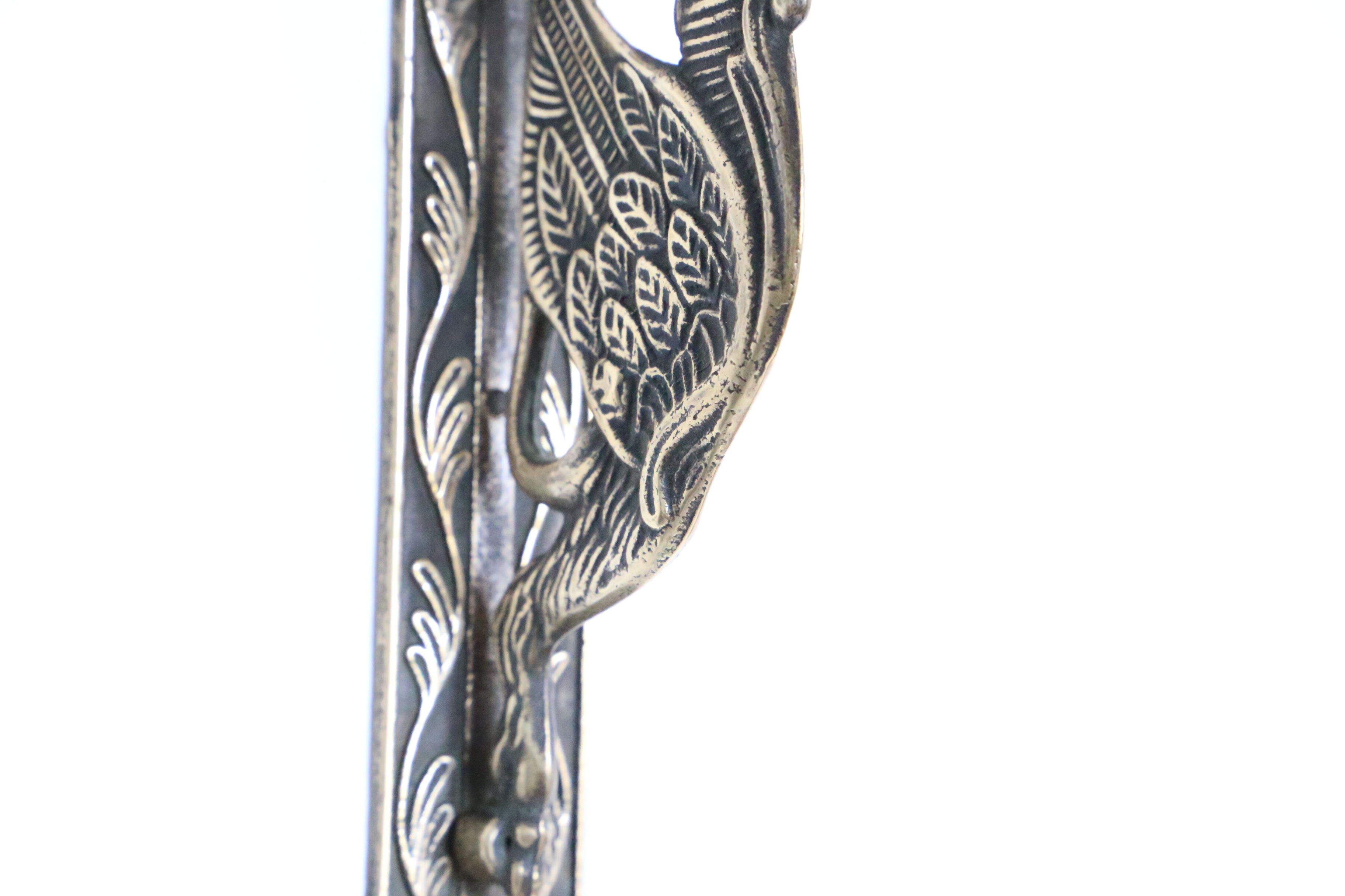 Gothic dragon rack, plant door or brass mantle holder