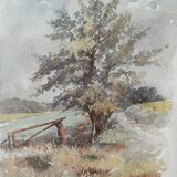 Painting: Lithograph - Autumn Landscape