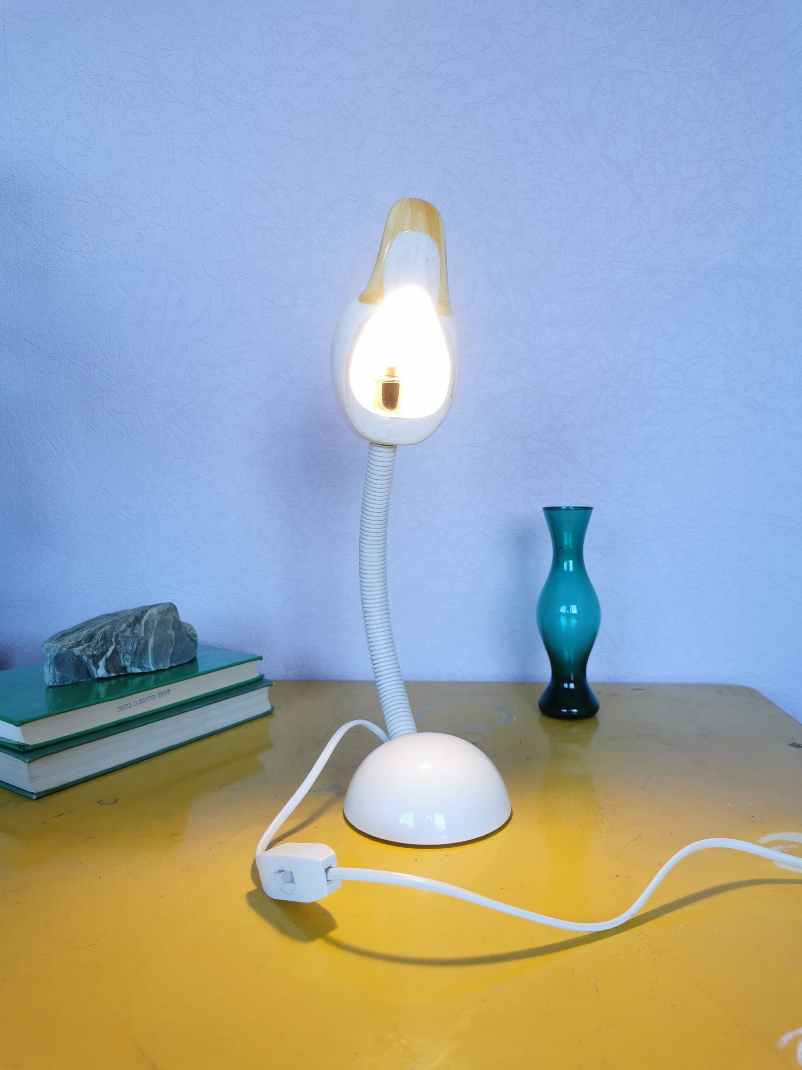 Flexible ceramic duck lamp, 1968