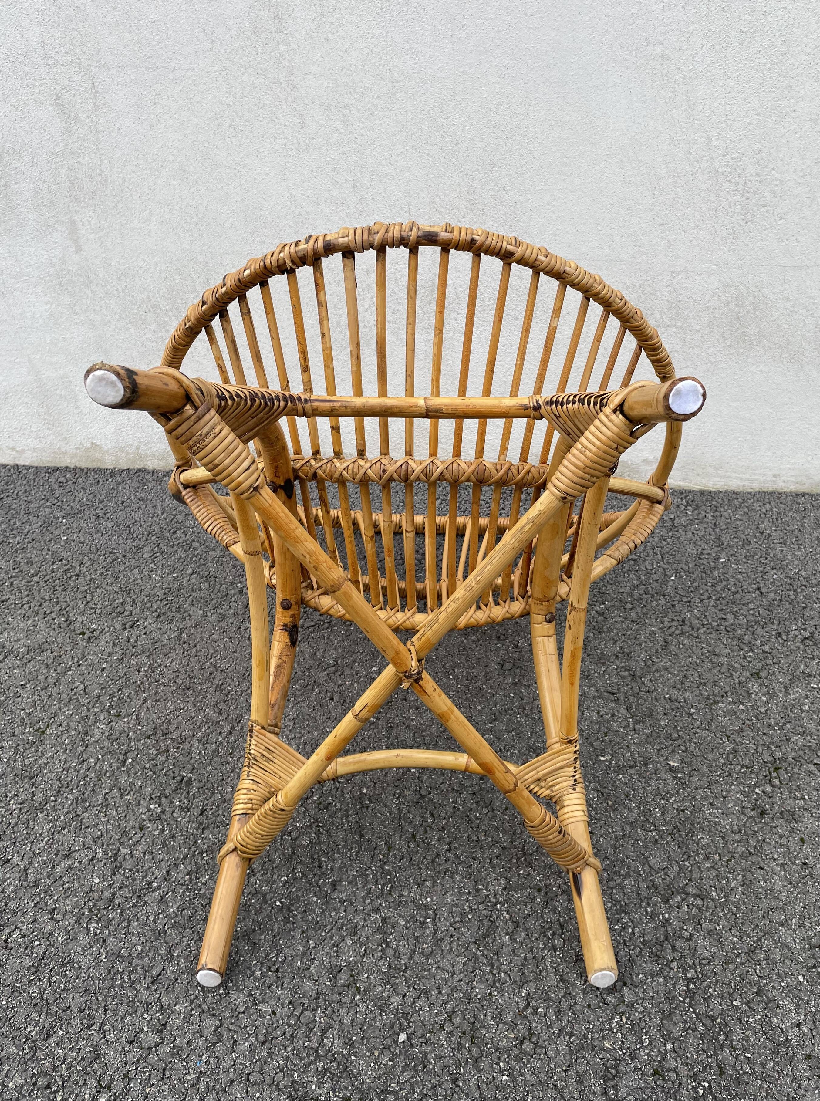 Rattan basket chair