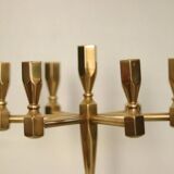 Swedish vintage brass seven arm candelabra by Gusum