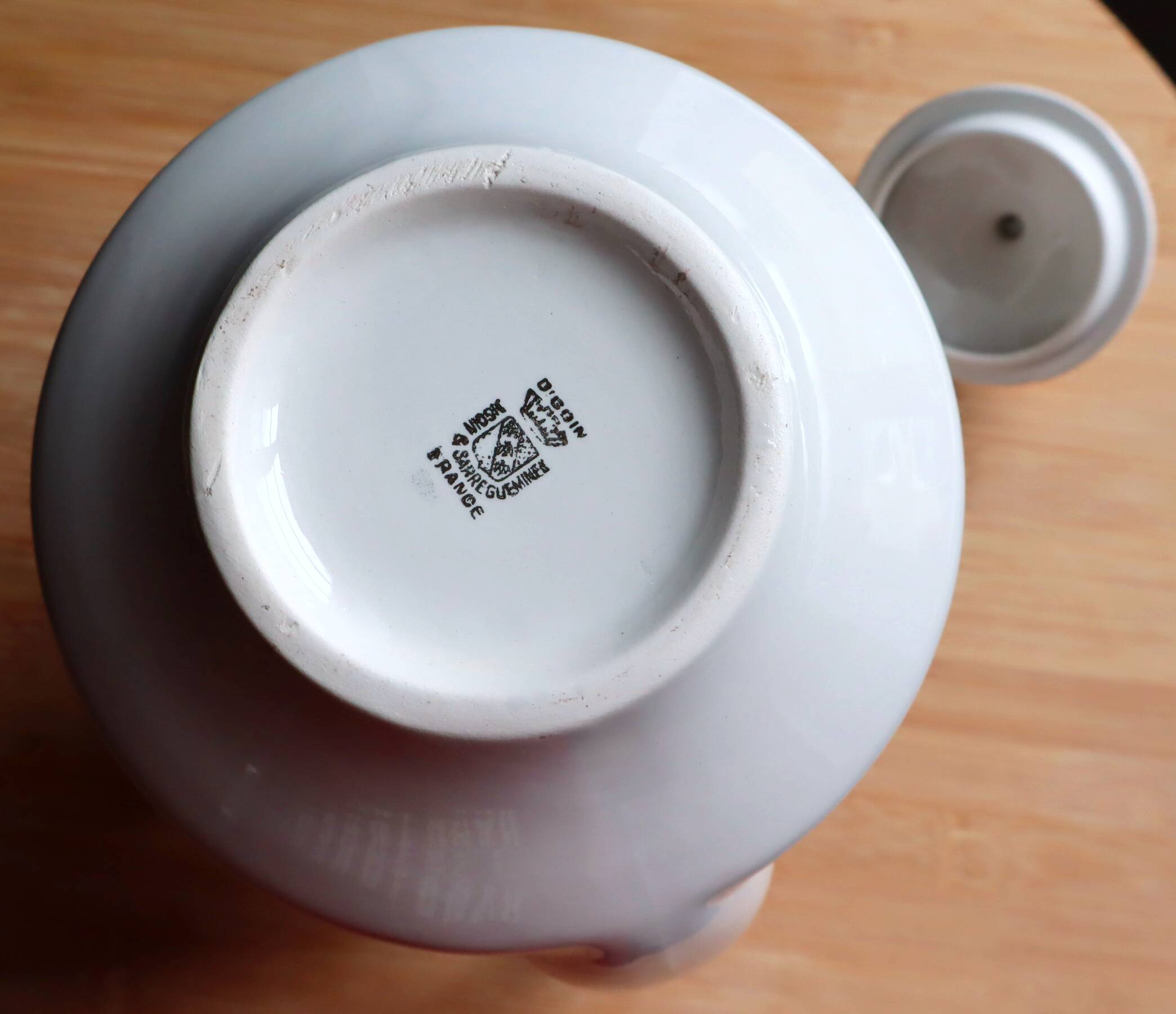 Grande cafetière / théière ancienne "Sens" - Digoin & Sarreguemines