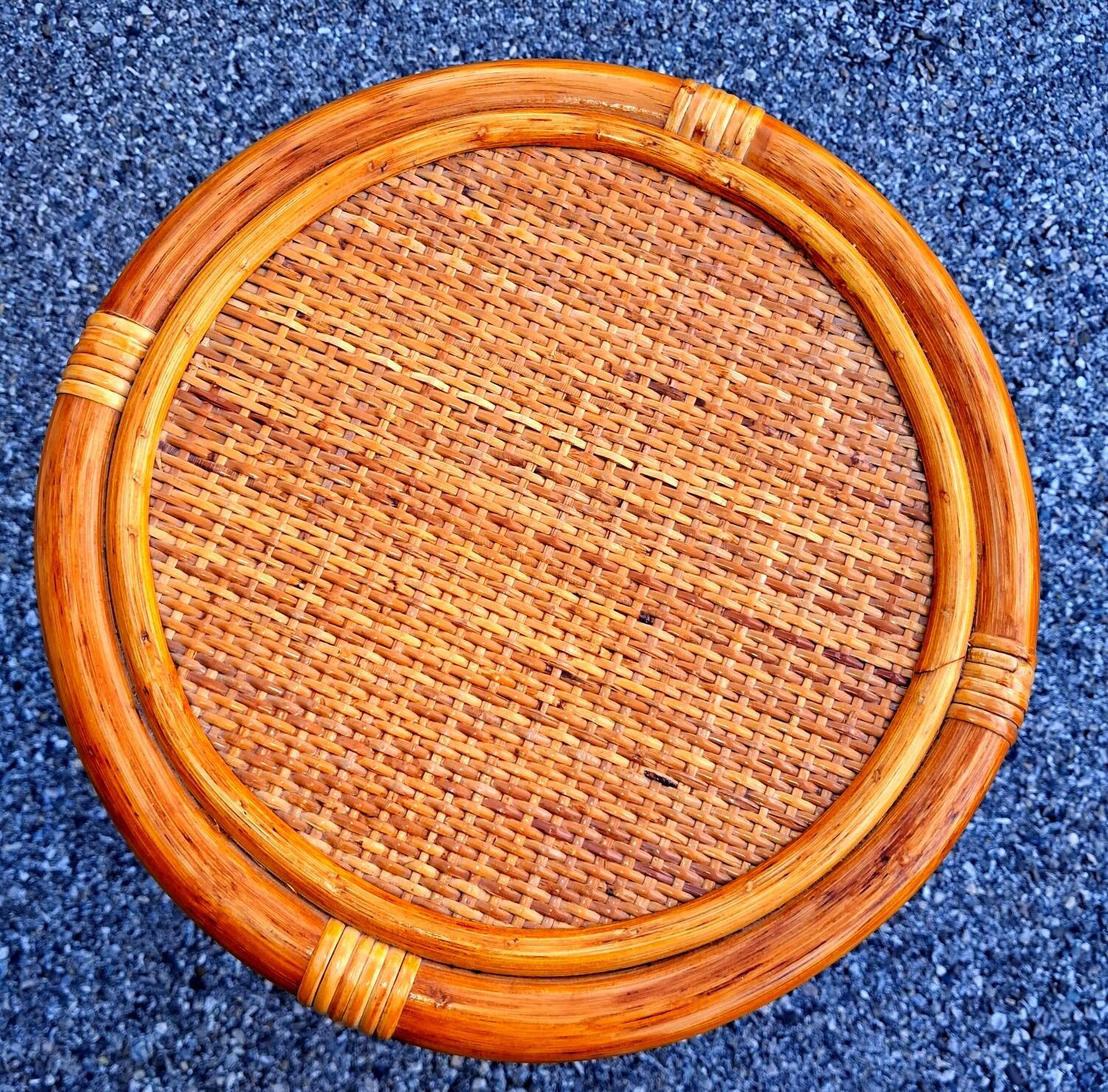Vintage rattan stool