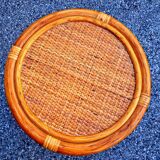 Vintage rattan stool