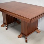 Table rectangulaire en acajou massif et plaqué 1930/1940
