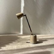 Lampe vintage Hala Lampette beige années 70