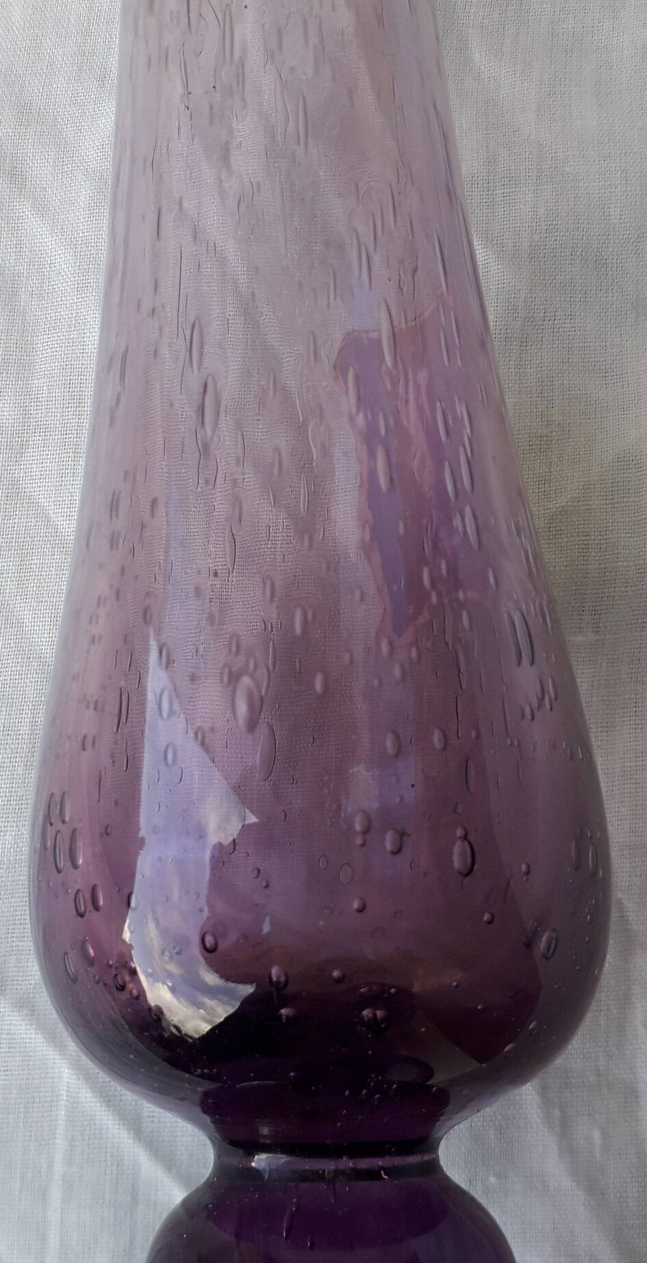 Bubbled glass bud vase