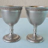 2 silver-plated egg cups