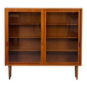 Danish Teak Cabinet with Glass Doors by Carlo Jensen for Hundevad, 1960s