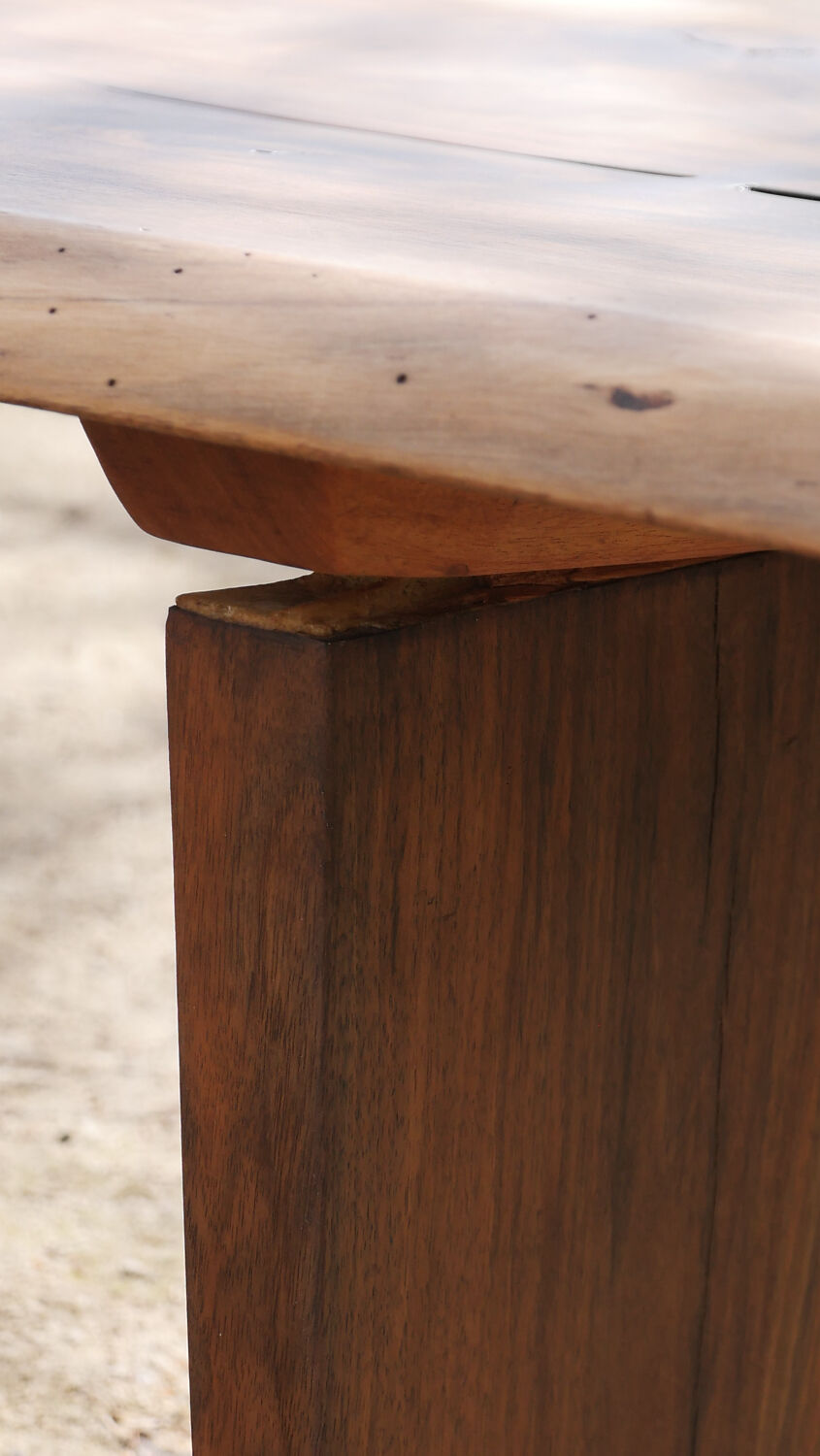 70s walnut coffee table