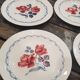 Lot 6 plates Digoin Sarreguemines model Cannes