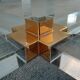 Dining table in lucite and Italian design glass for Metalarte from the 70s