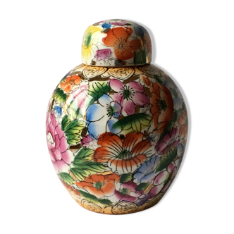 Ceramic ginger pot and flowers