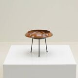 Solid teak fruit bowl on stand, 1960s Denmark.