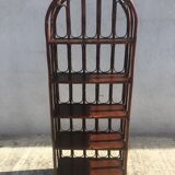 Vintage rattan and bamboo shelf