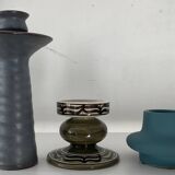 Trio of vintage ceramic candlesticks from the 70s