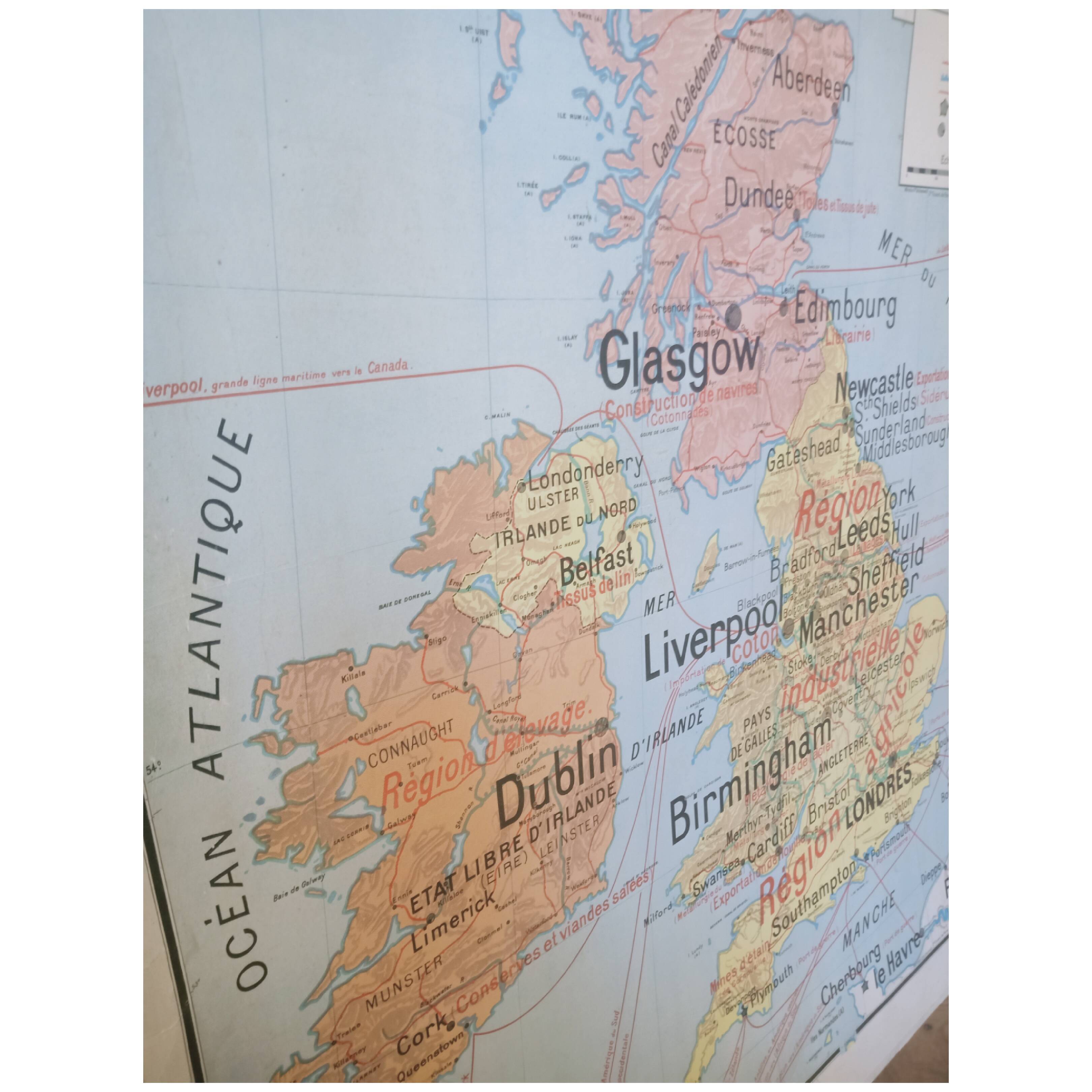 Vidal Lablache School Card, British Isles, No. 28.