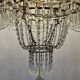 Antique crystal chandelier with floral details 1910
