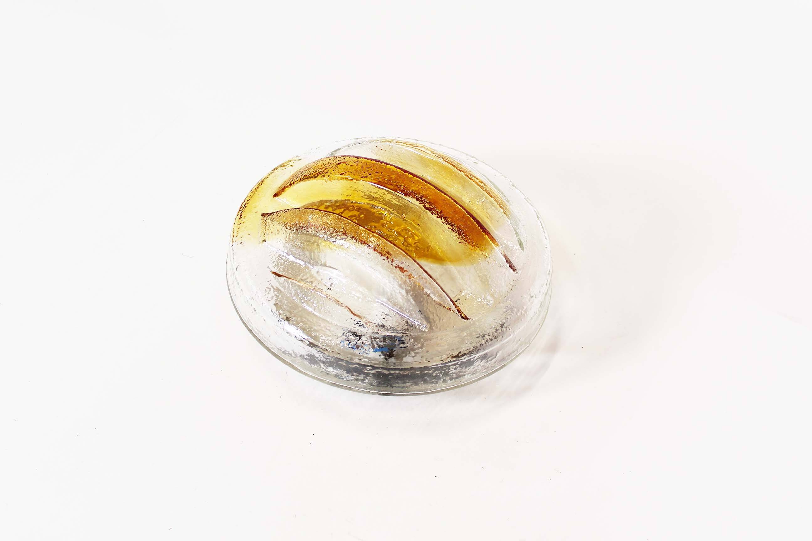 Large muranoglass flush mount light by AV Mazzega