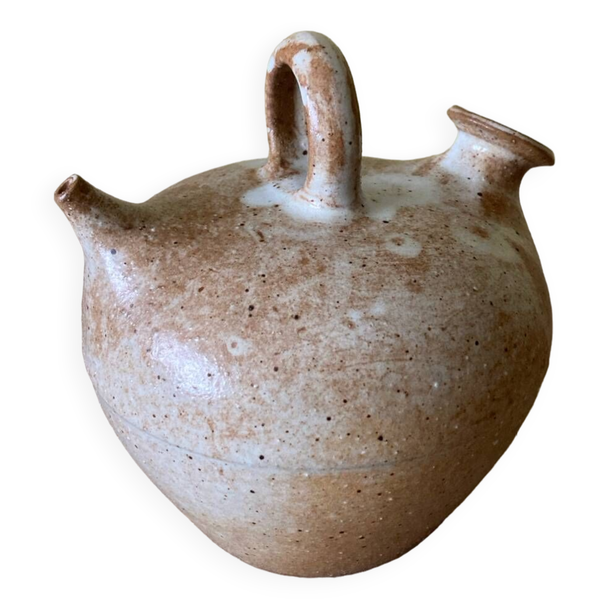 Small sandstone goat in the style of marsh sandstone or hot air balloon