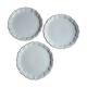 3 scalloped dessert plates