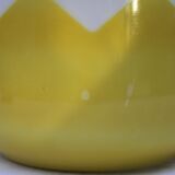 Old white and yellow opaline ice bucket