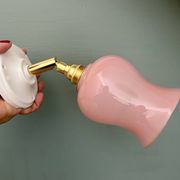 Applique tulipe vintage en opaline rose