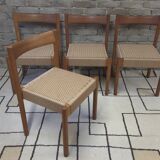 Set of 4 Danish chairs from the 1970s