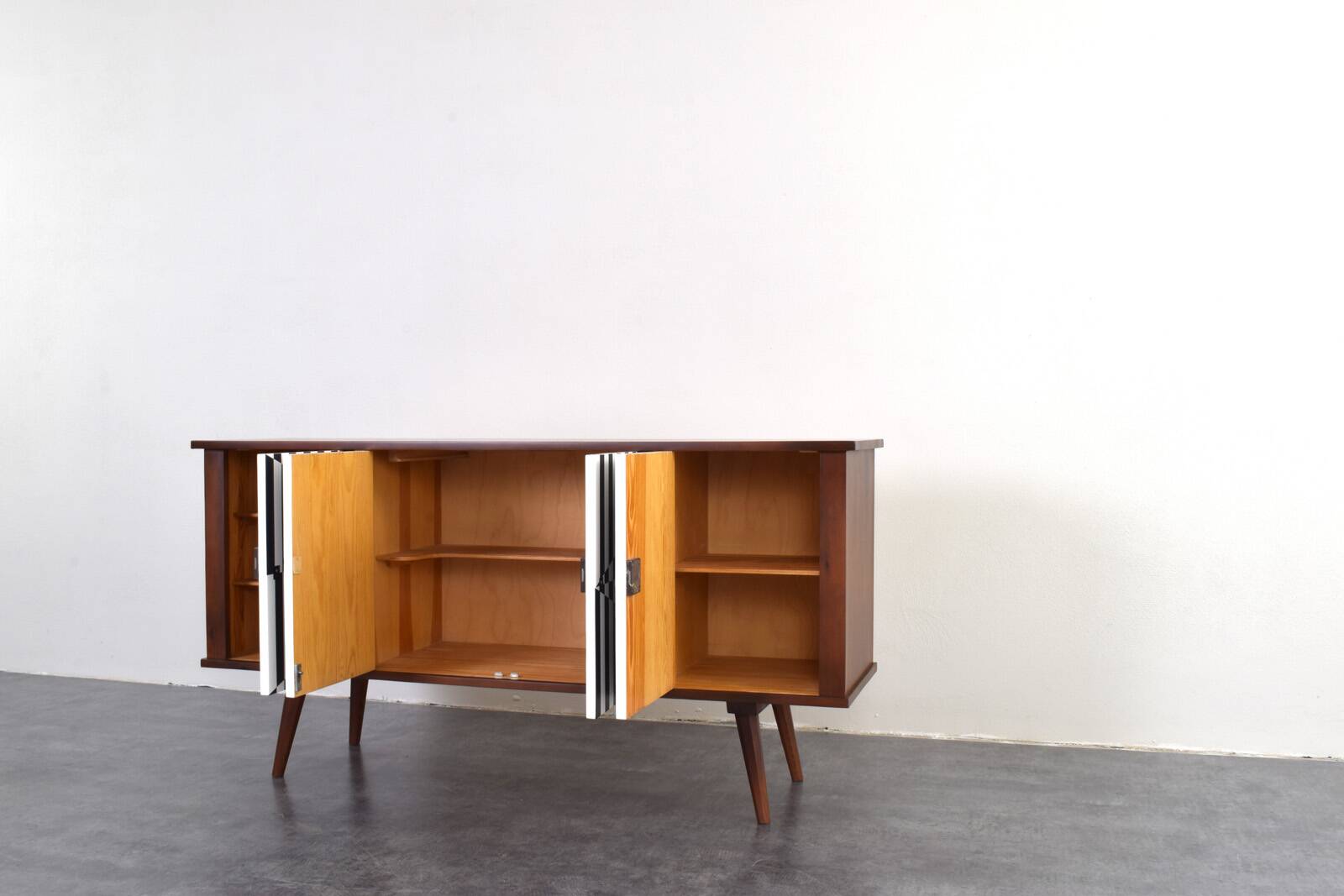 Mid-Century Op-Art Sideboard, 1960s.