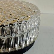 Ceiling light or wall lamp in moulded glass - 70's design