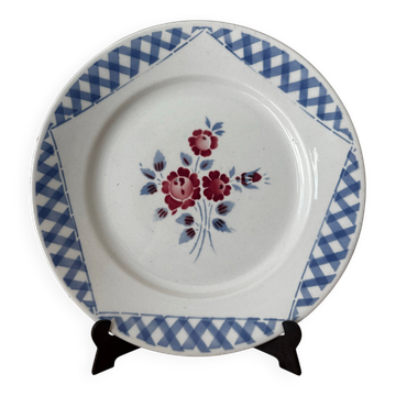 Ancienne assiette plate KG Luneville Henri