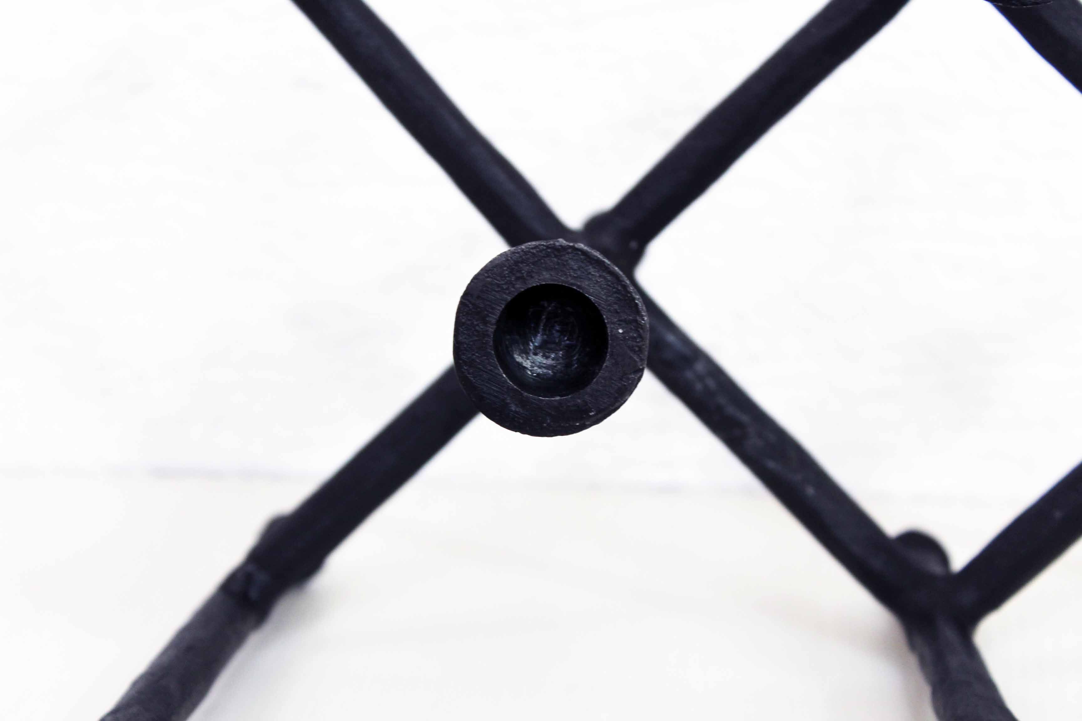 Scandinavian black metal candlestick